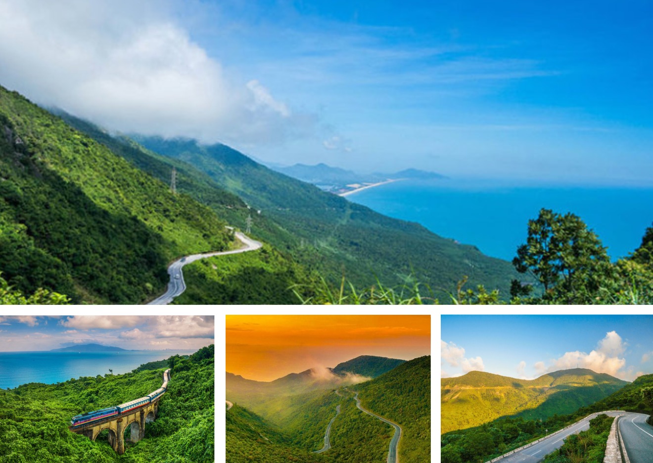 Routes c&ocirc;ti&egrave;re col des nuages Hai Van Vietnam